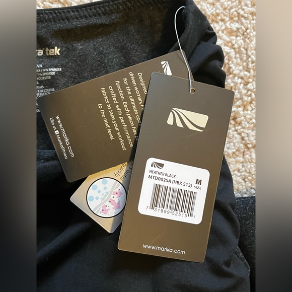 NWT Marika Heather Black Skirted Capri Leggings Ladies M ~ Rare! - Picture 6 of 6